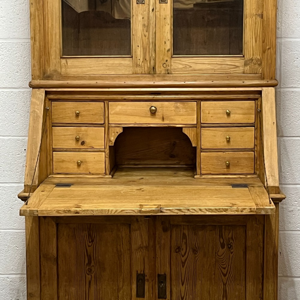 Large Antique Pine Secretaire with Internal Drawers View IV