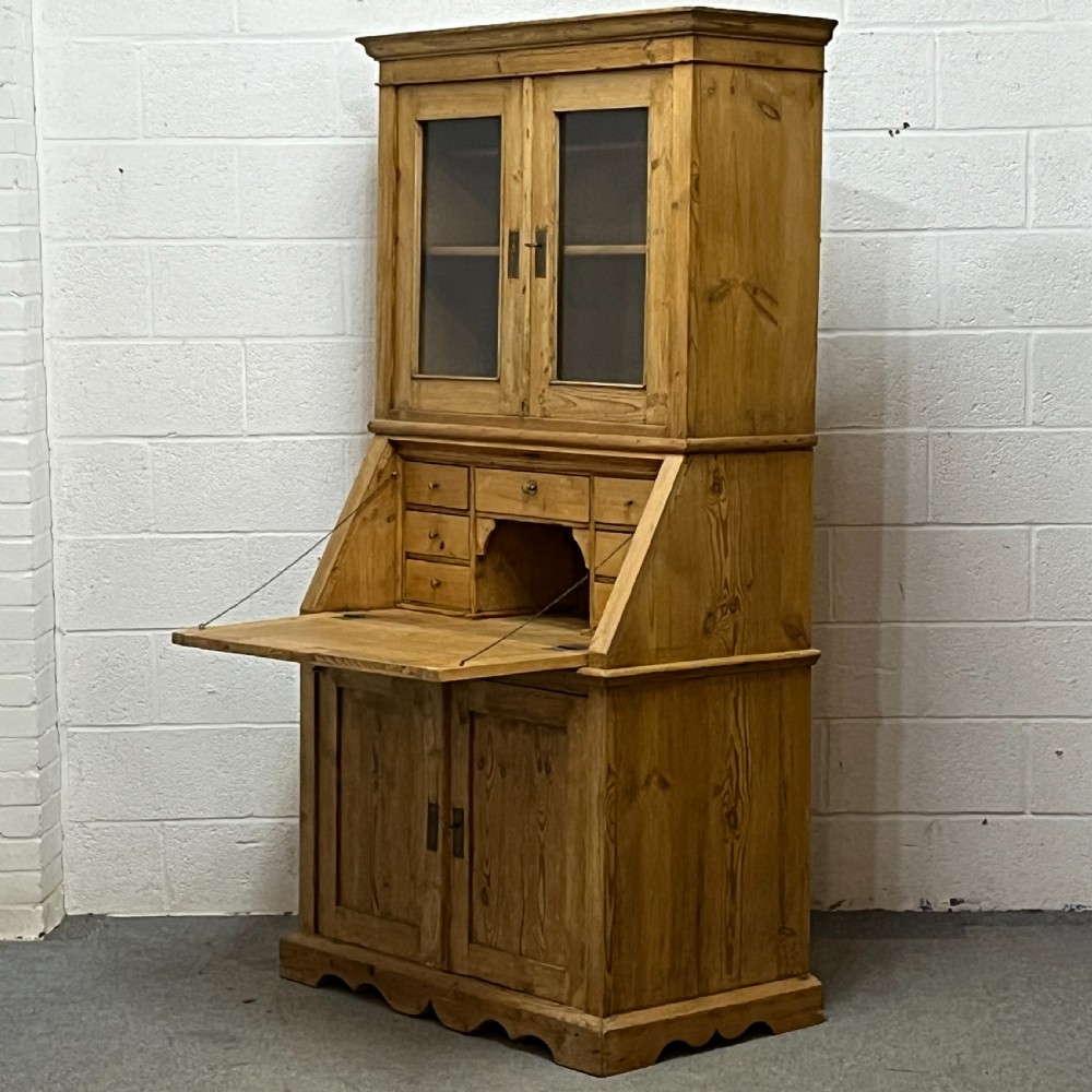 Large Antique Pine Secretaire with Internal Drawers View IX