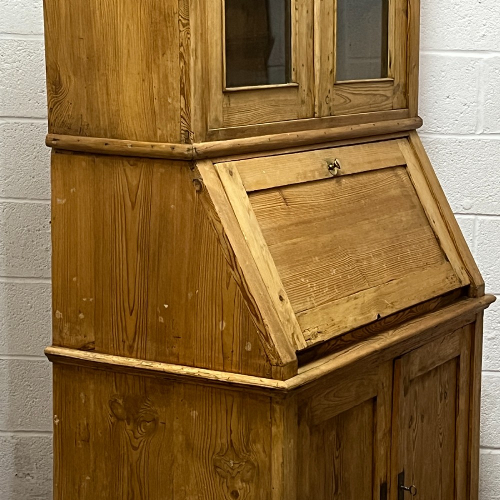 Large Antique Pine Secretaire with Internal Drawers View XII