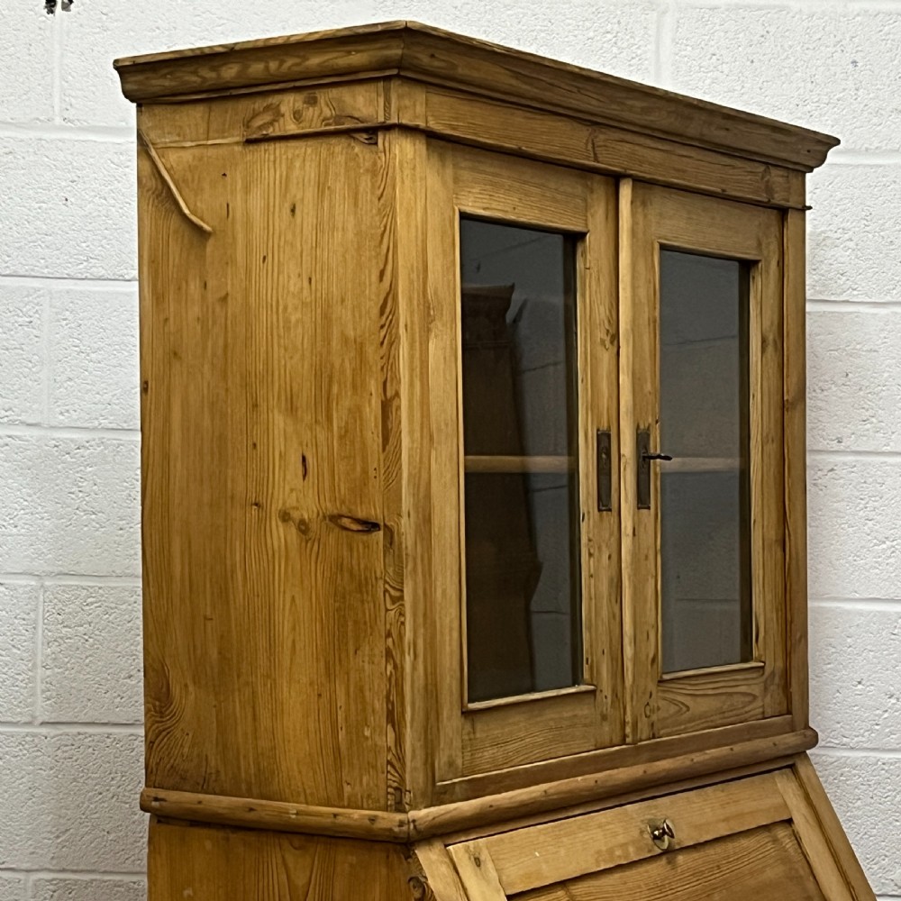Large Antique Pine Secretaire with Internal Drawers View XIII