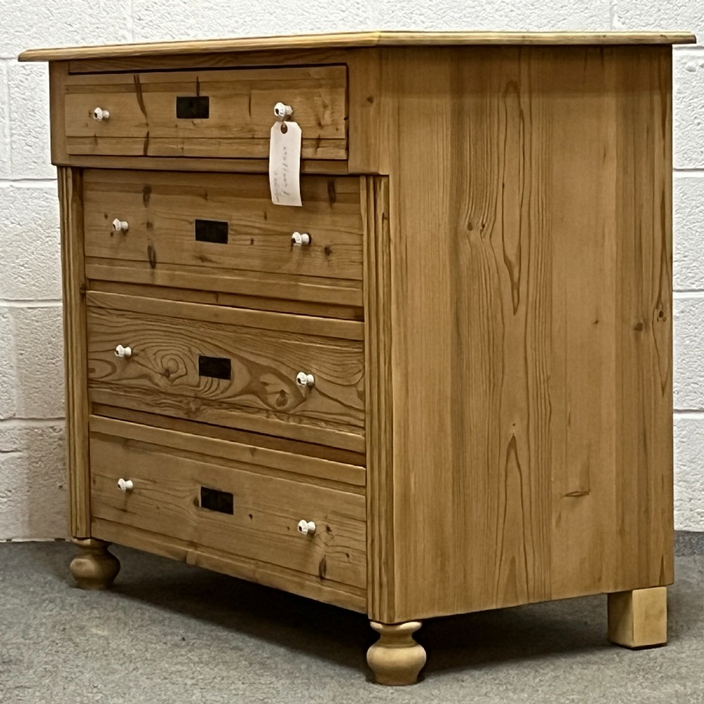 Antique Pine 4 Drawer Chest Of Drawers  View III