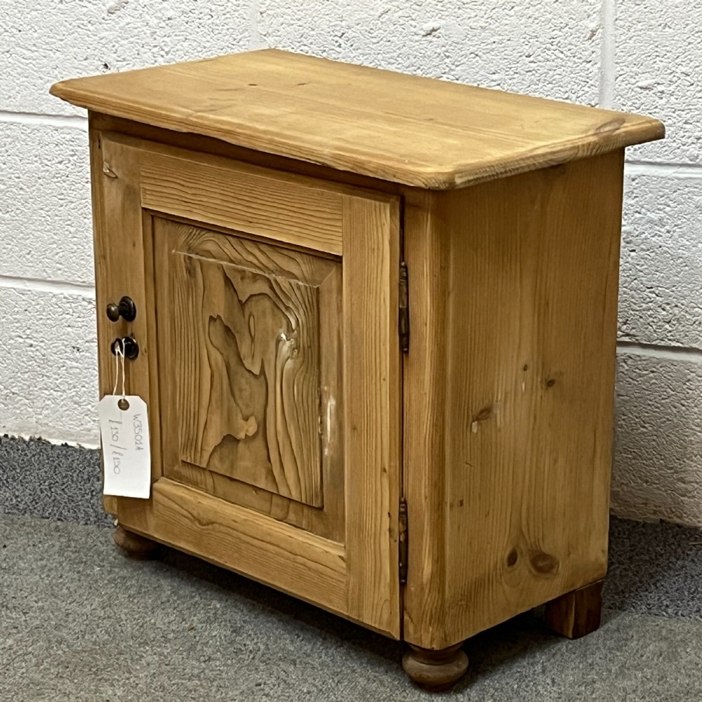 Small 1930's Antique Pine Bedside Cupboard View II