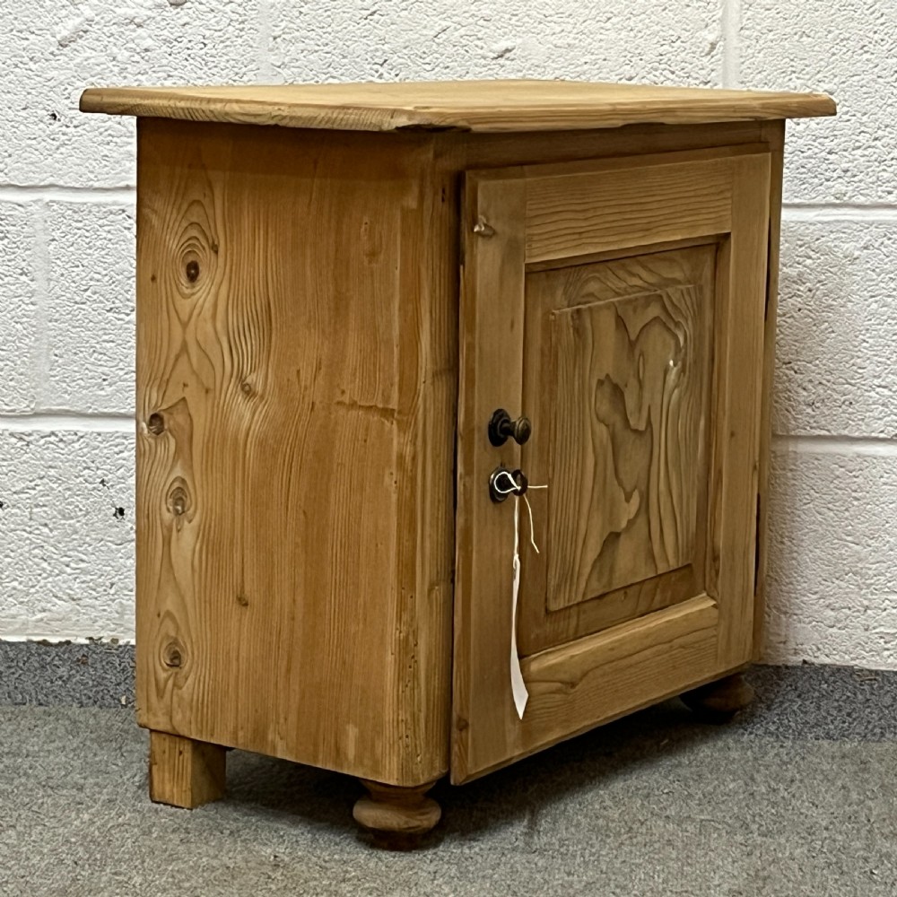 Small 1930's Antique Pine Bedside Cupboard View IV