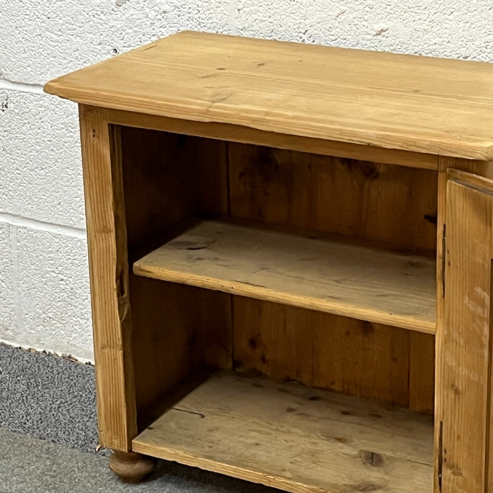 Small 1930's Antique Pine Bedside Cupboard View V