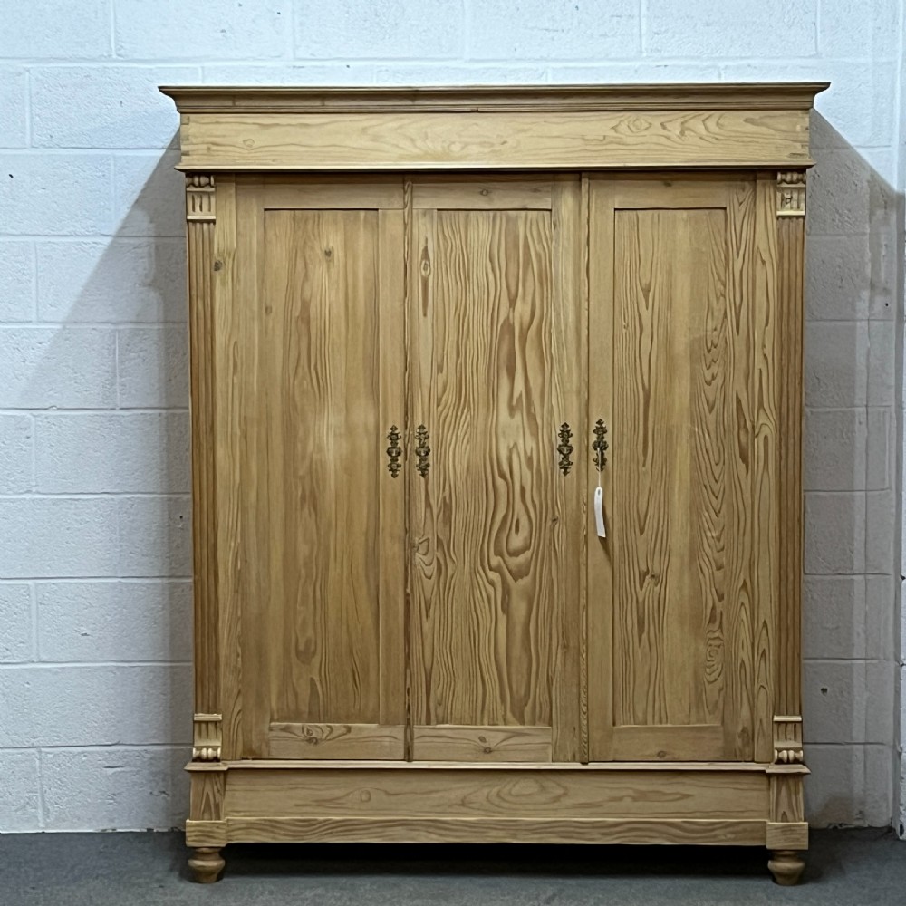 Large Antique Pine 2 Door Wardrobe (Dismantles)