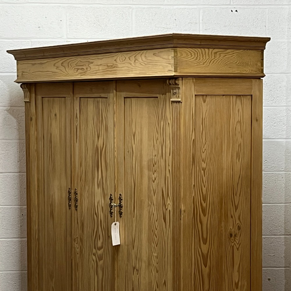 Large Antique Pine 2 Door Wardrobe (Dismantles) View IV