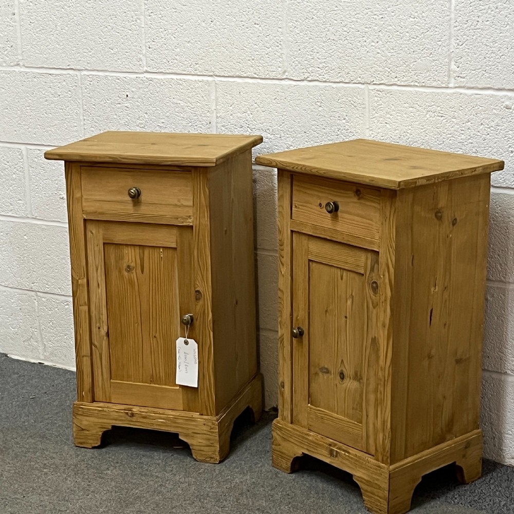 Pair Of Antique Pine Bedside Cupboards View II