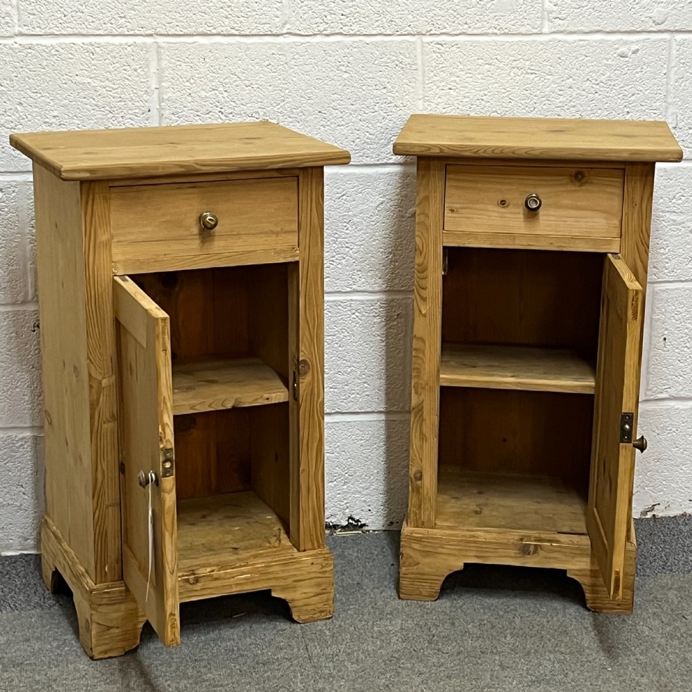Pair Of Antique Pine Bedside Cupboards View III