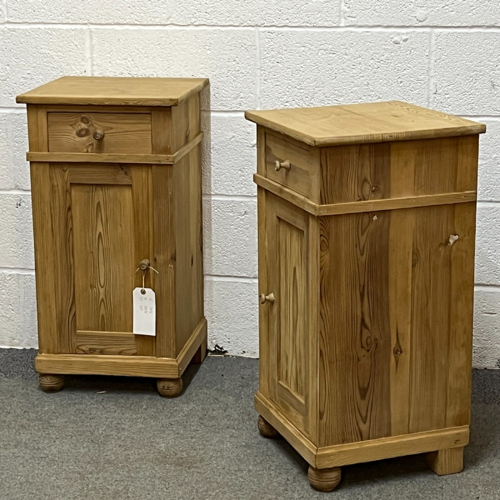 Pair Of Antique Pine Bedside Cupboards View II