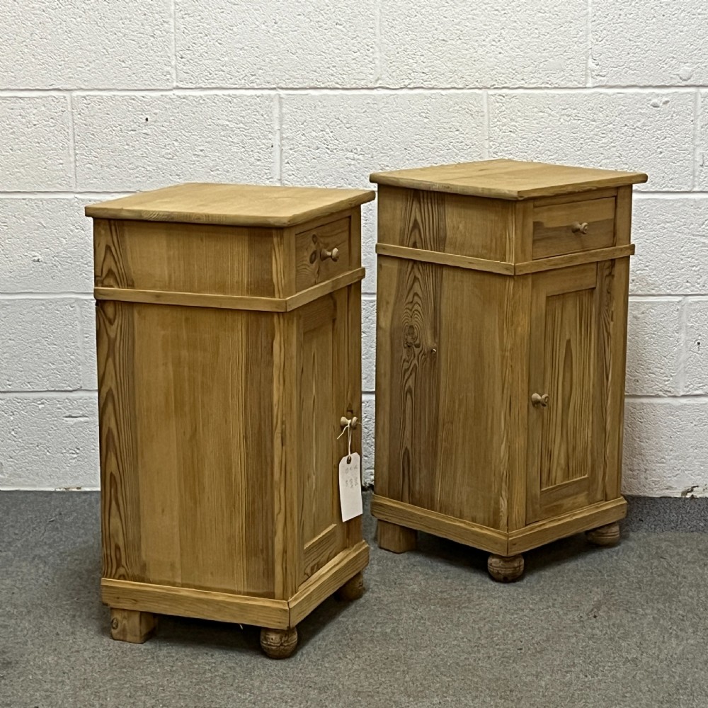Pair Of Antique Pine Bedside Cupboards View III