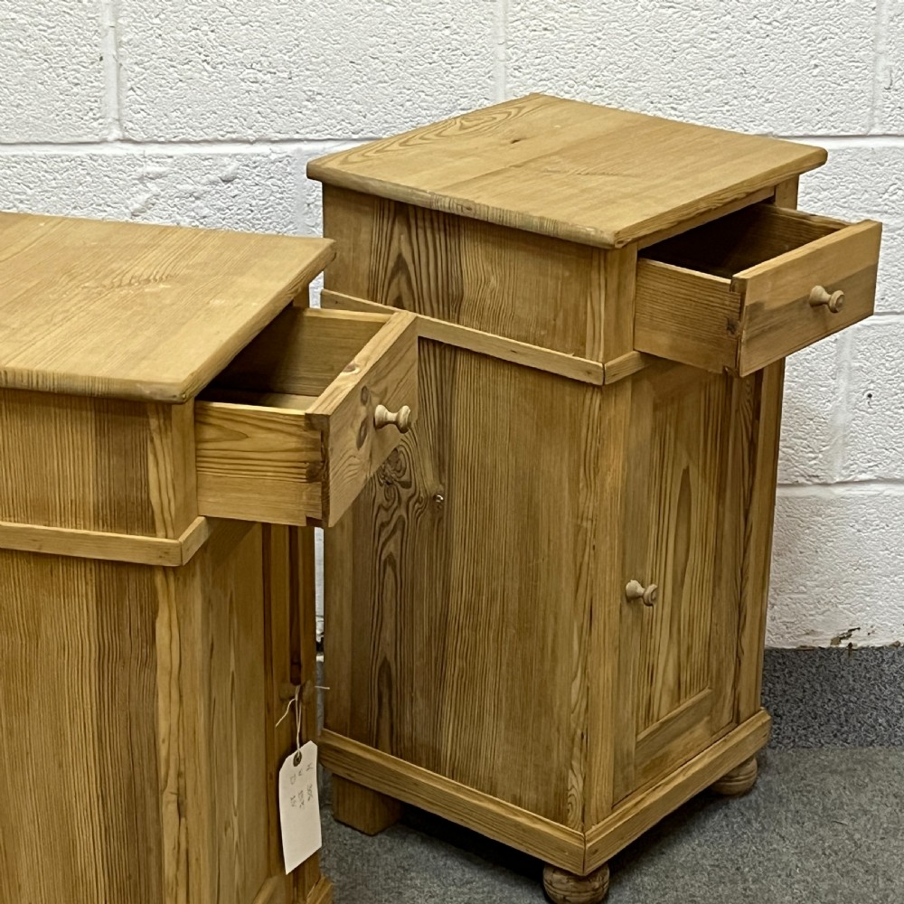 Pair Of Antique Pine Bedside Cupboards View IV