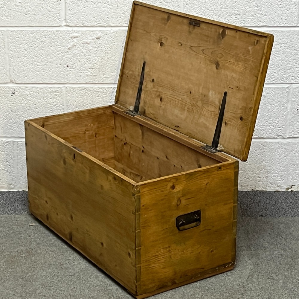 Late Victorian Pine Flat Top Box View III