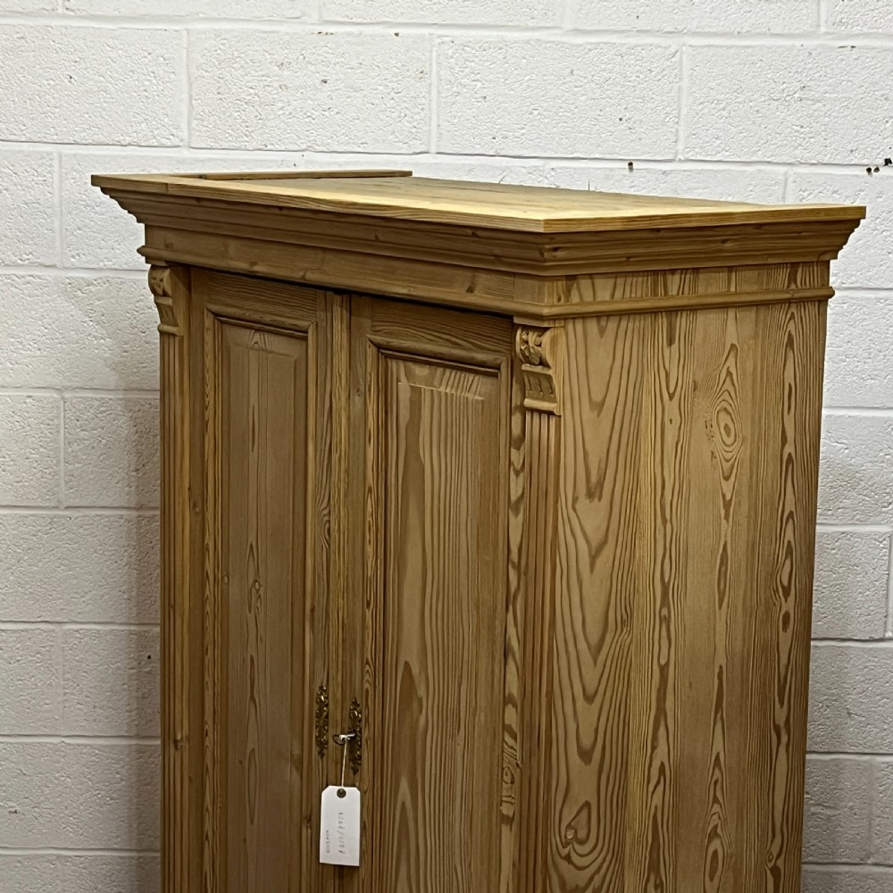Small Antique Pine (Children's) Wardrobe With Bottom Drawer  View IV