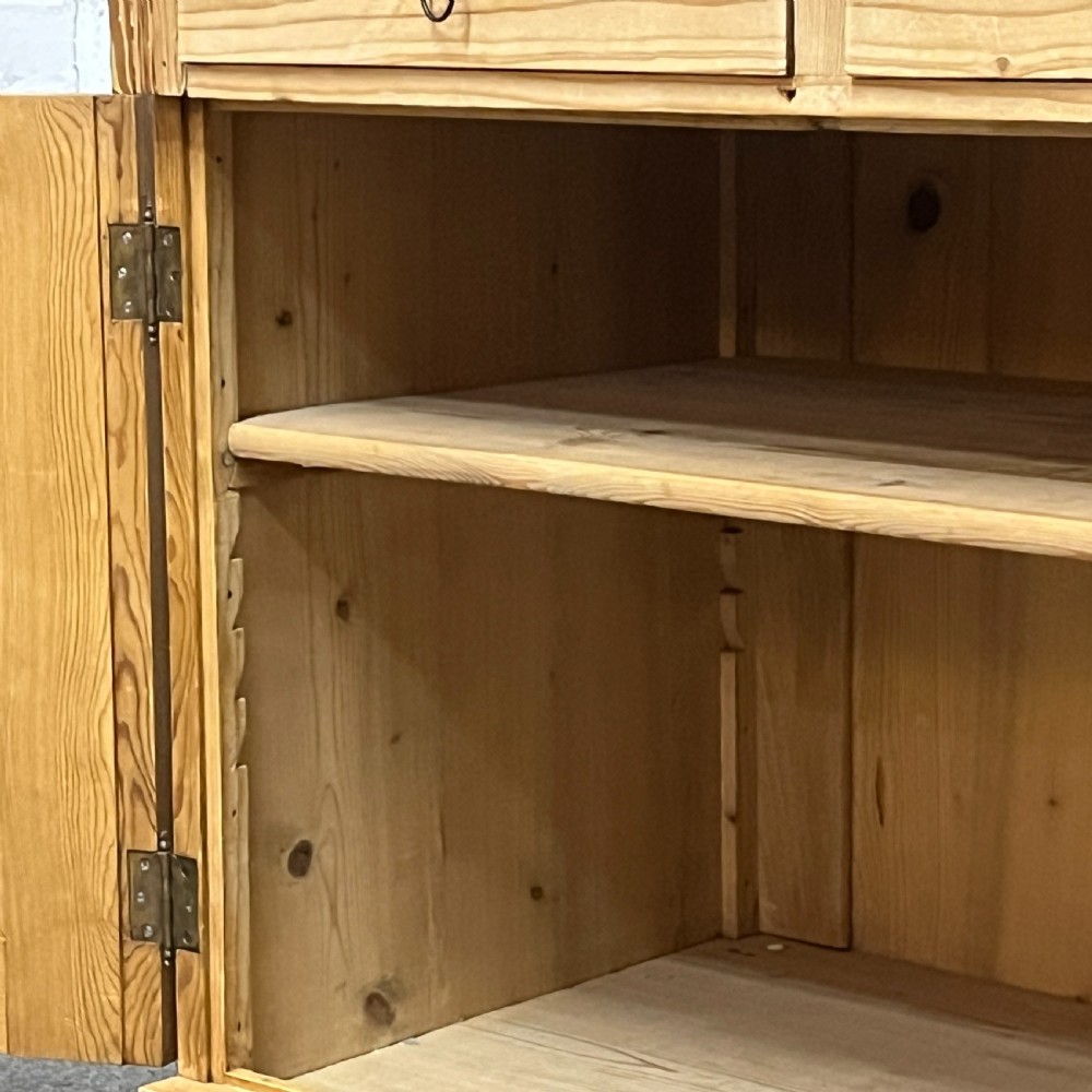 Small Attractive Marble Top Antique Pine Cupboard View VII