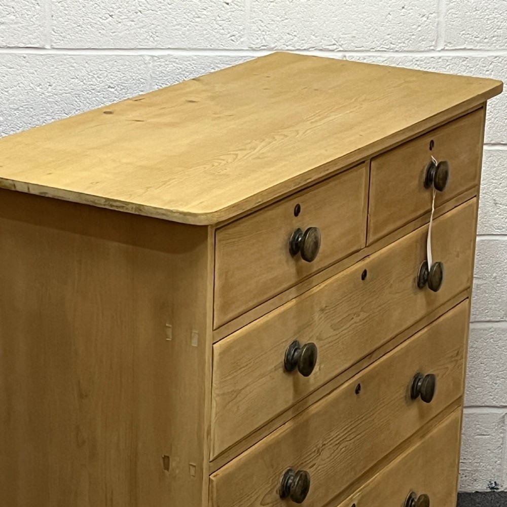 Very Large Late Victorian Pine Chest Of Drawers View IV