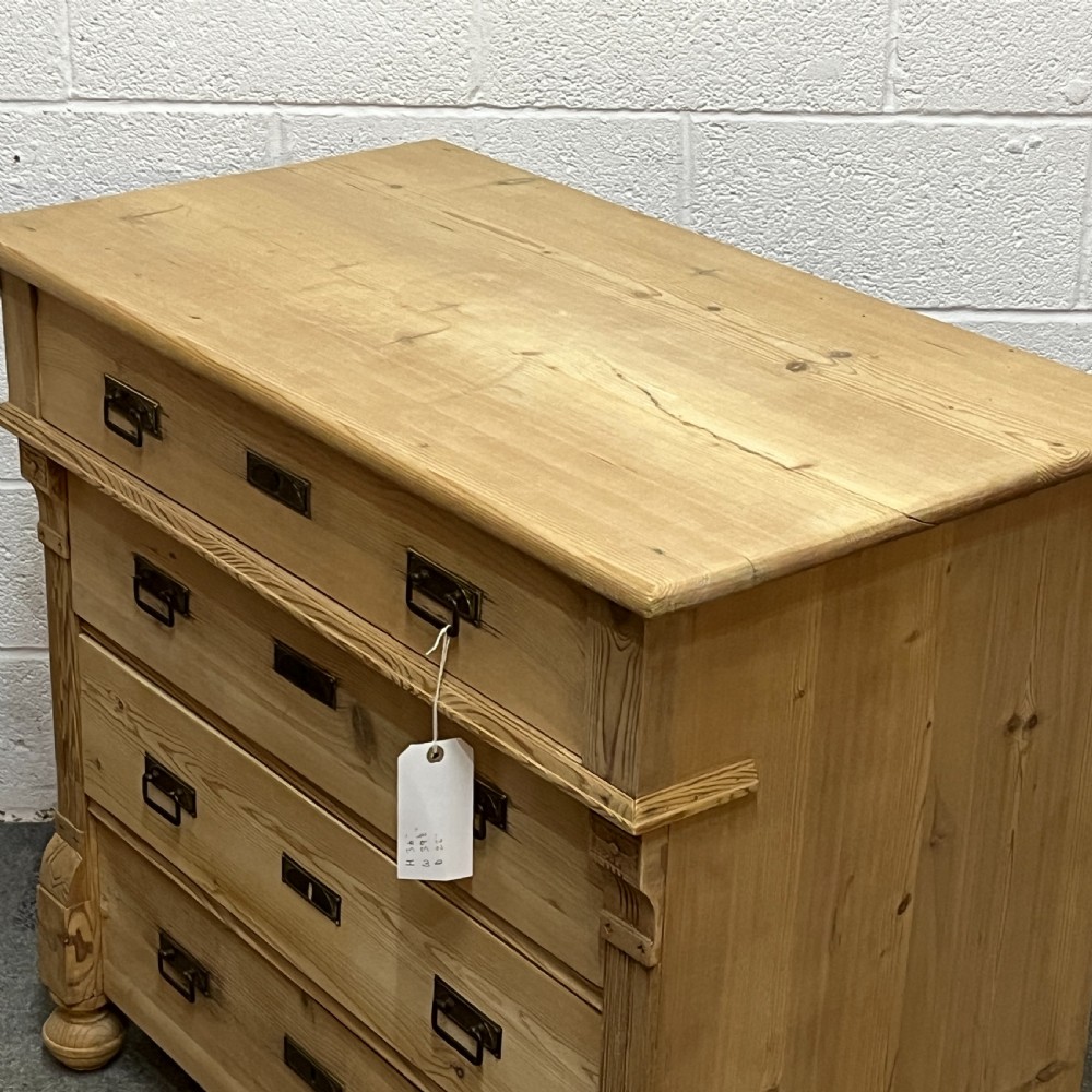 Large East German Pine Chest Of 4 Drawers View VII