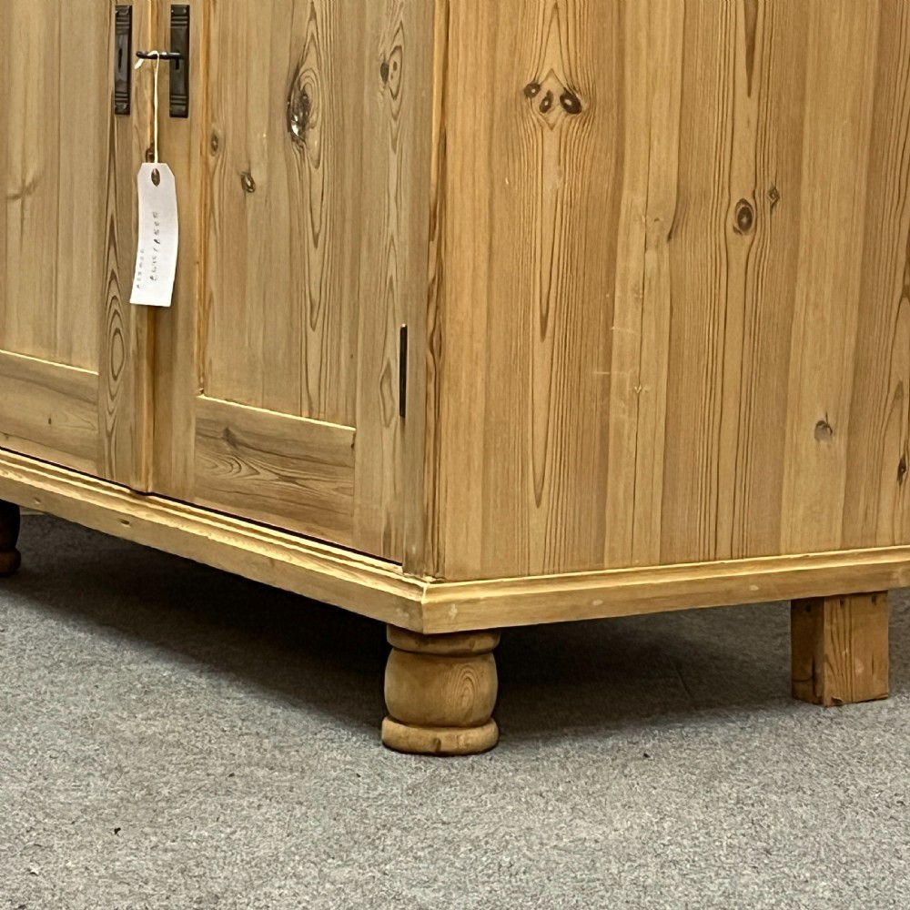 Small Antique Pine Cupboard With 2 Internal Drawers View IV