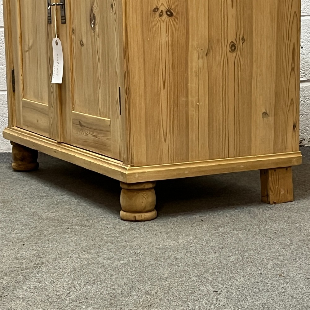 Small Antique Pine Cupboard With 2 Internal Drawers View IX