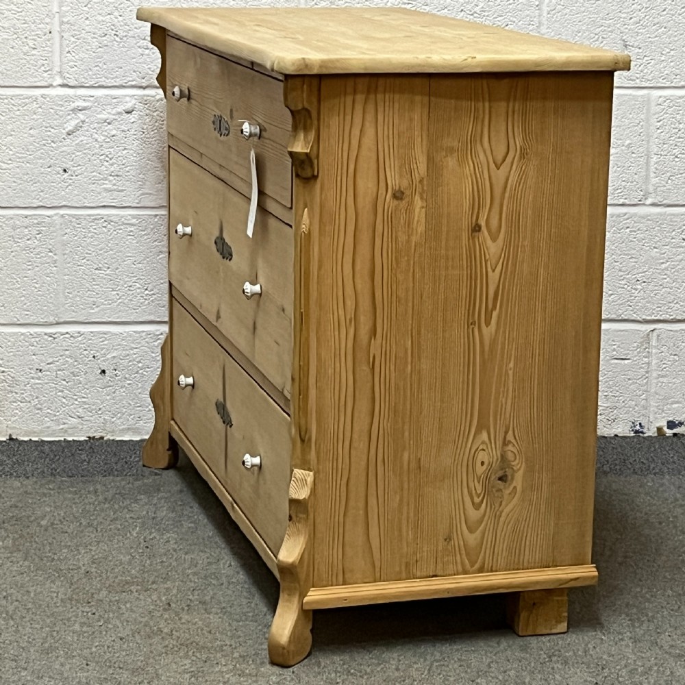 Eastern European Antique Pine Chest Of 3 Drawers View III
