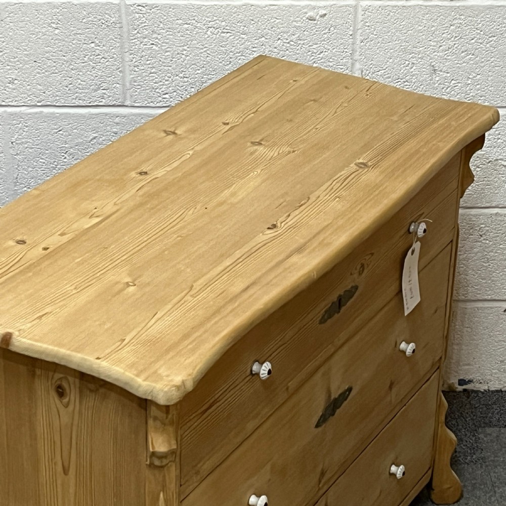 Eastern European Antique Pine Chest Of 3 Drawers View IV