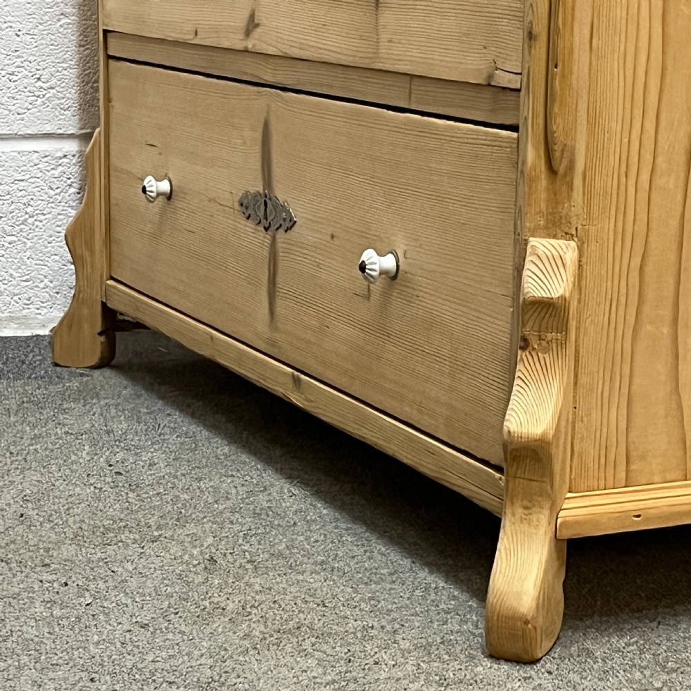 Eastern European Antique Pine Chest Of 3 Drawers View V