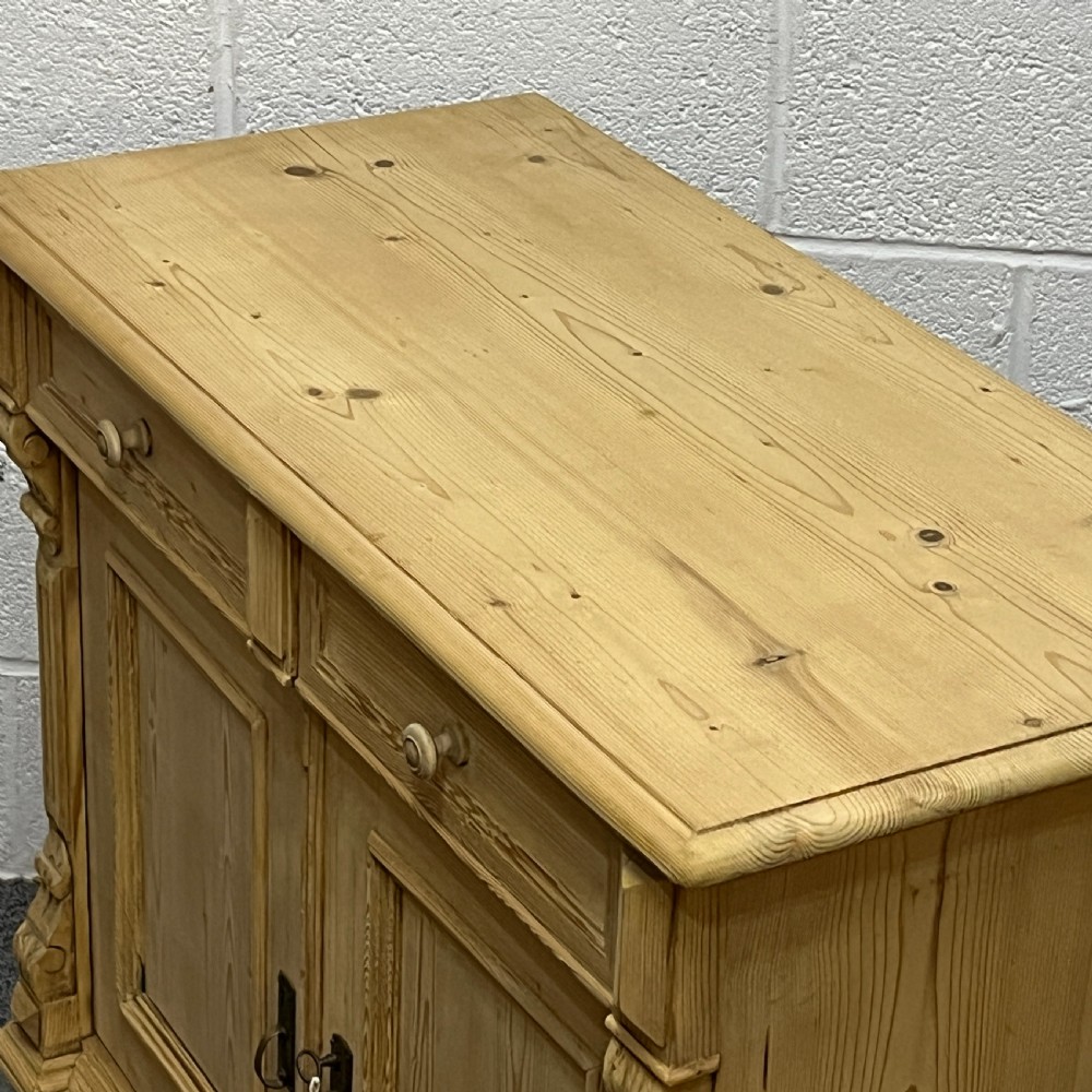 Antique Pine Dresser Base Cupboard View IV