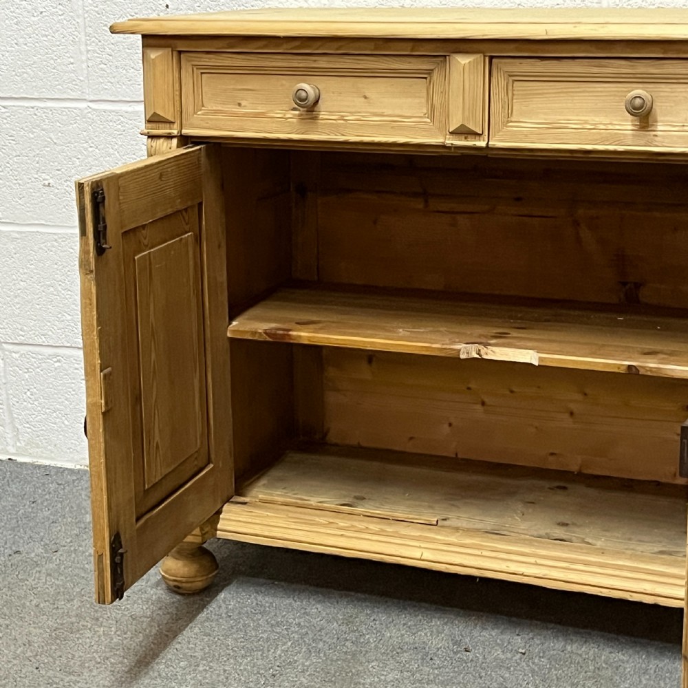 Antique Pine Dresser Base Cupboard View VI
