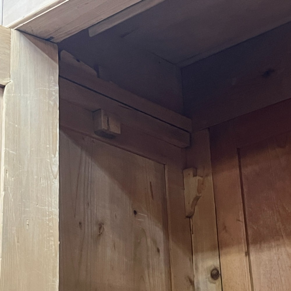 Large Very Deep Antique Pine Double Wardrobe (Dismantles) View X