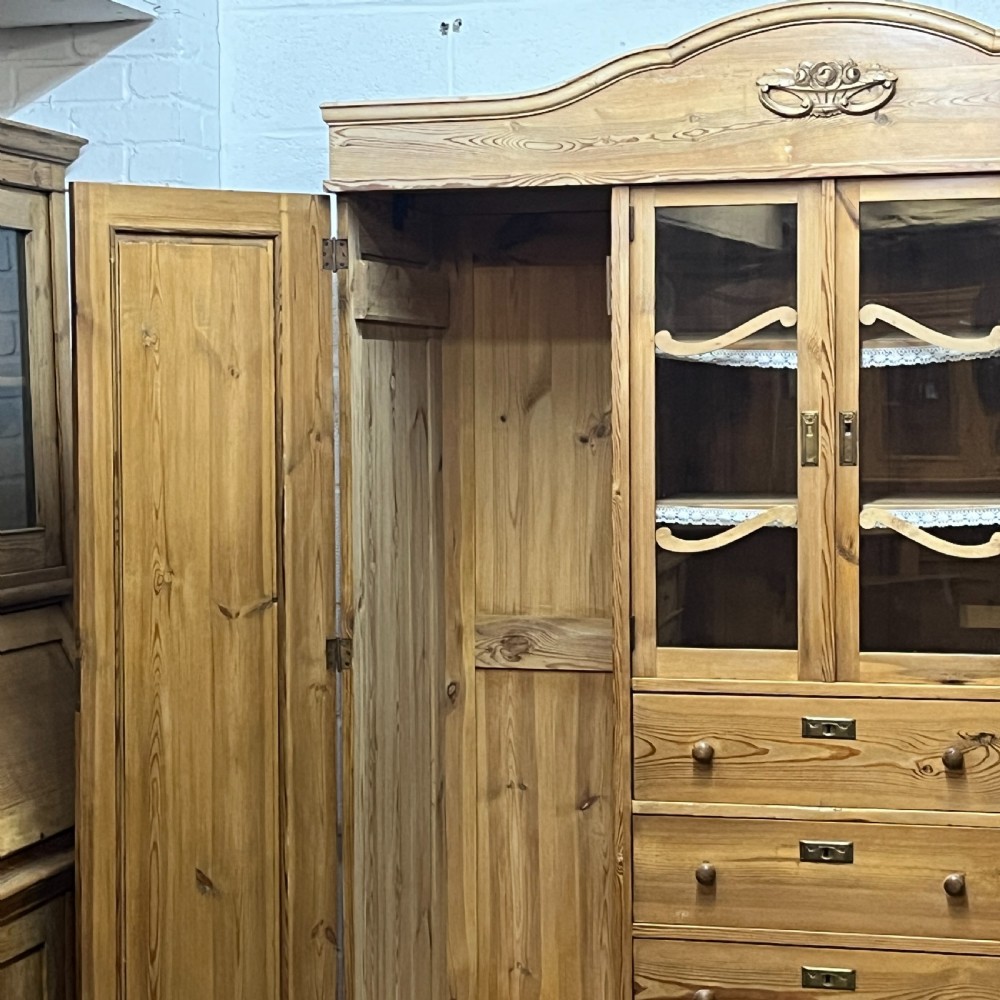 Large East German 1930's Complete Pine Bedroom Unit View III