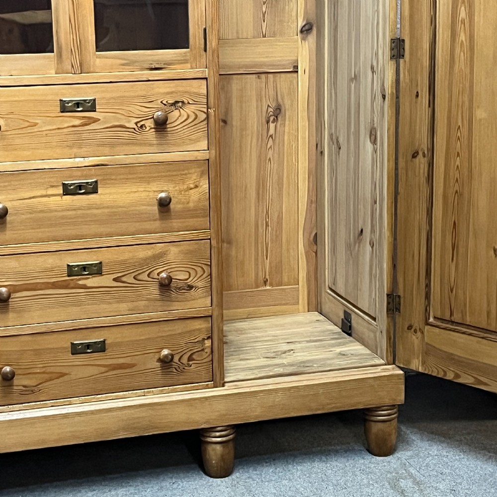 Large East German 1930's Complete Pine Bedroom Unit View IV