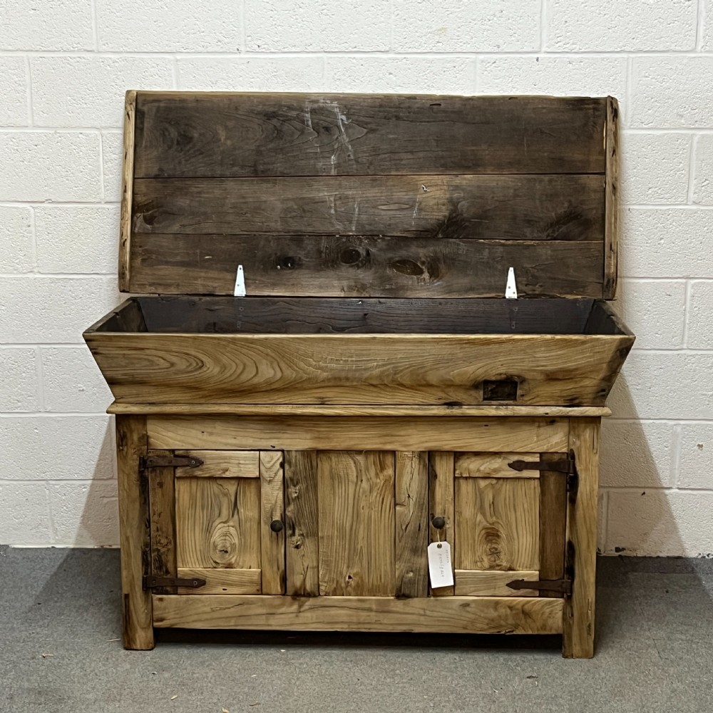 Large Very Old Rustic Dough Bin View II