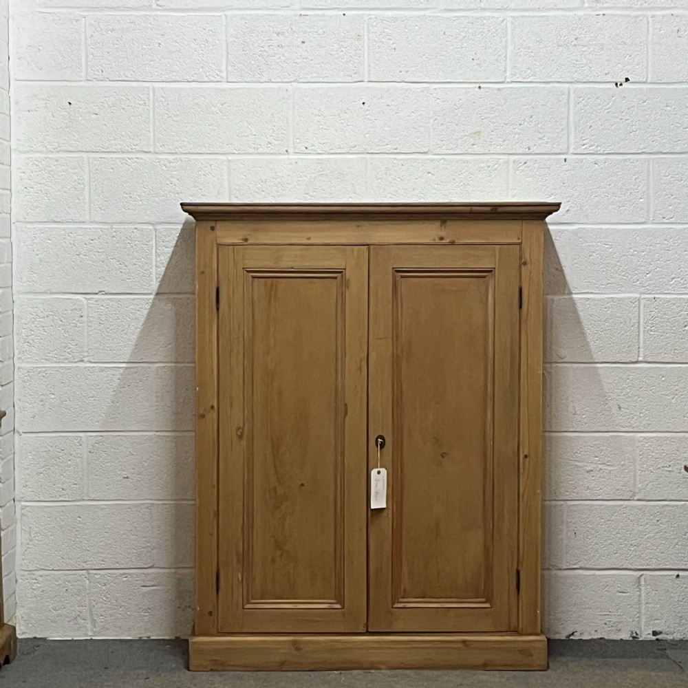 Large 2 Door English Old Pine School Cupboard