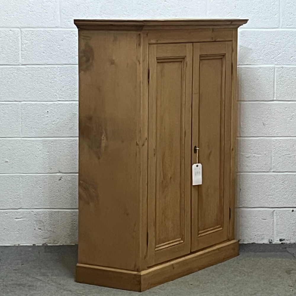 Large 2 Door English Old Pine School Cupboard View II