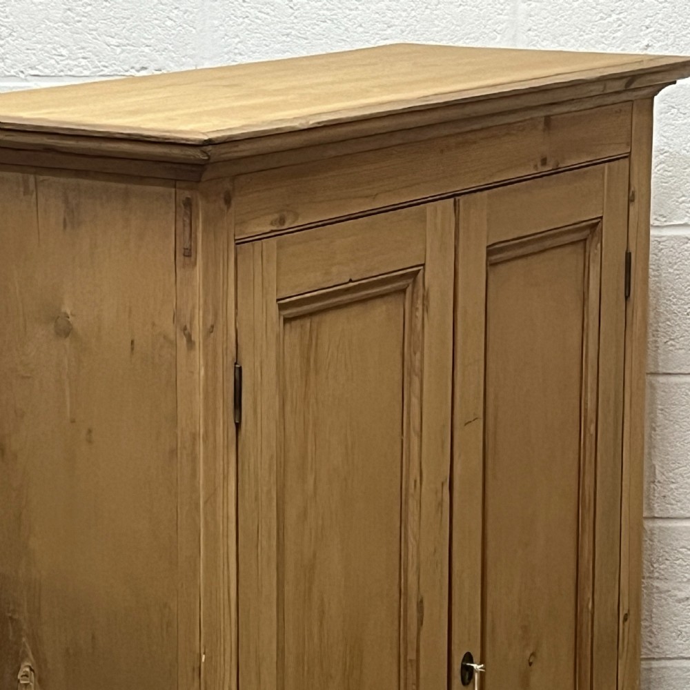 Large 2 Door English Old Pine School Cupboard View V