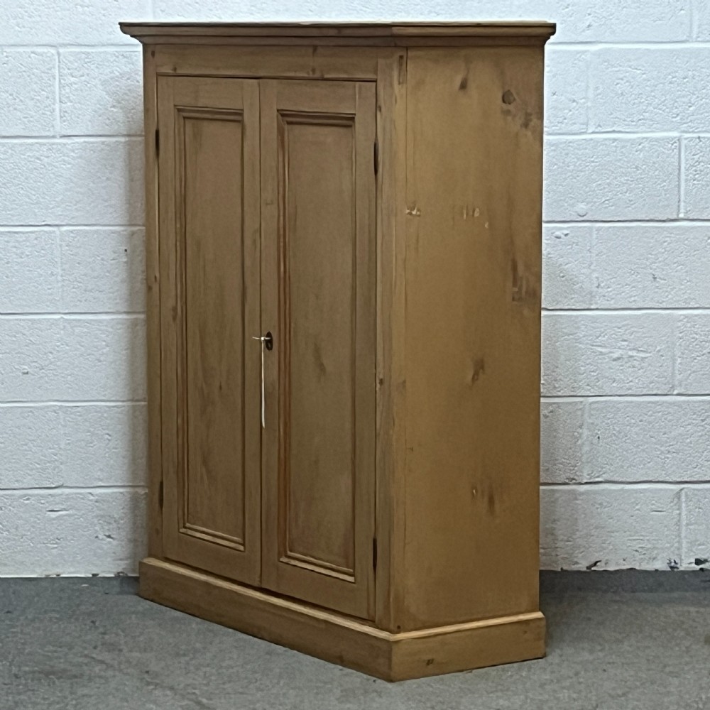 Large 2 Door English Old Pine School Cupboard View VII