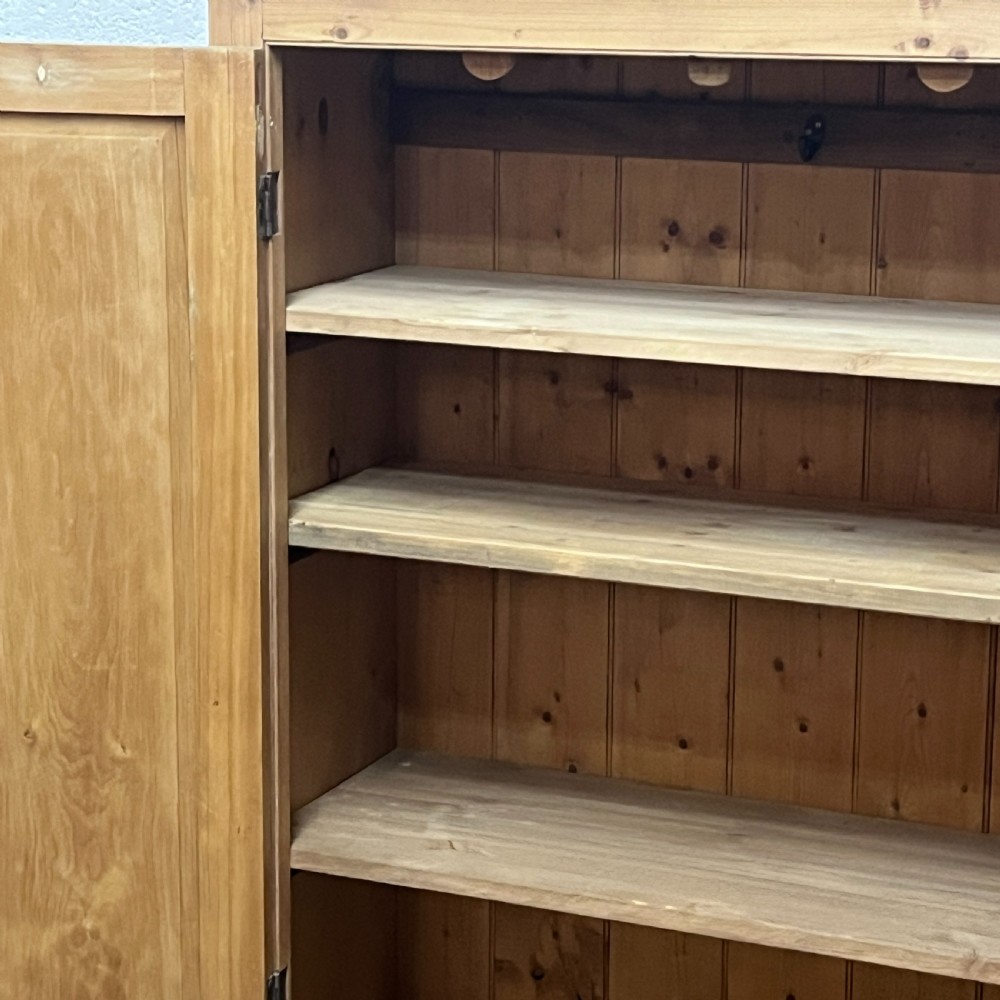 Large 2 Door English Old Pine School Cupboard View X
