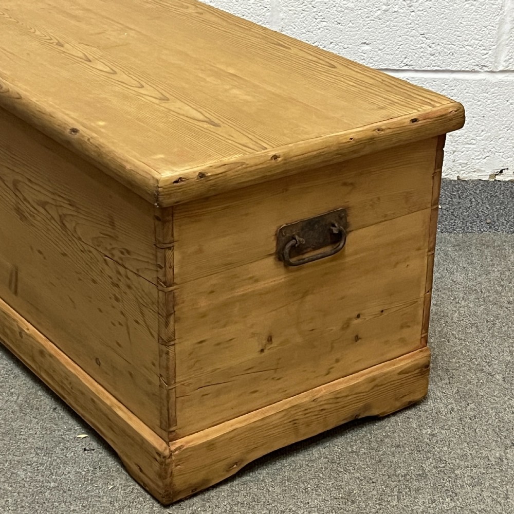 Medium Sized Victorian Pine Flat Top Blanket Box View IV