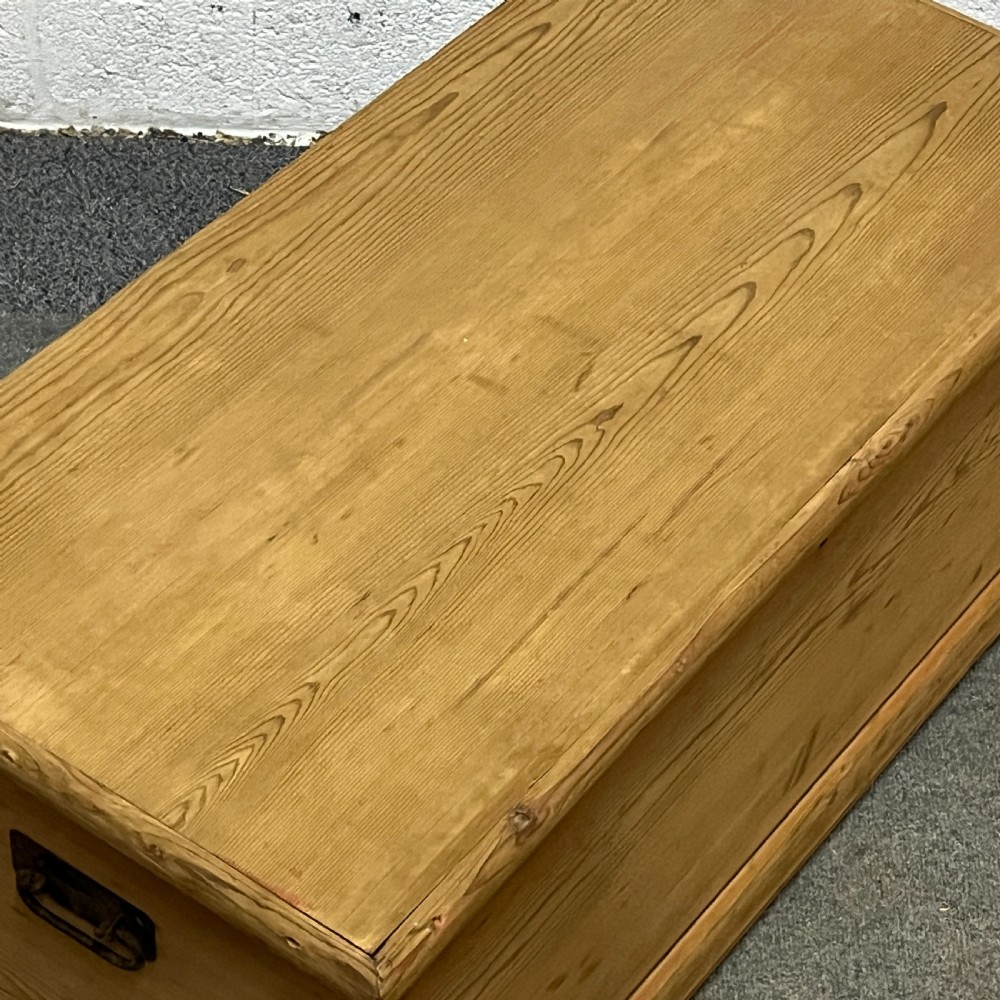 Medium Sized Victorian Pine Flat Top Blanket Box View VI
