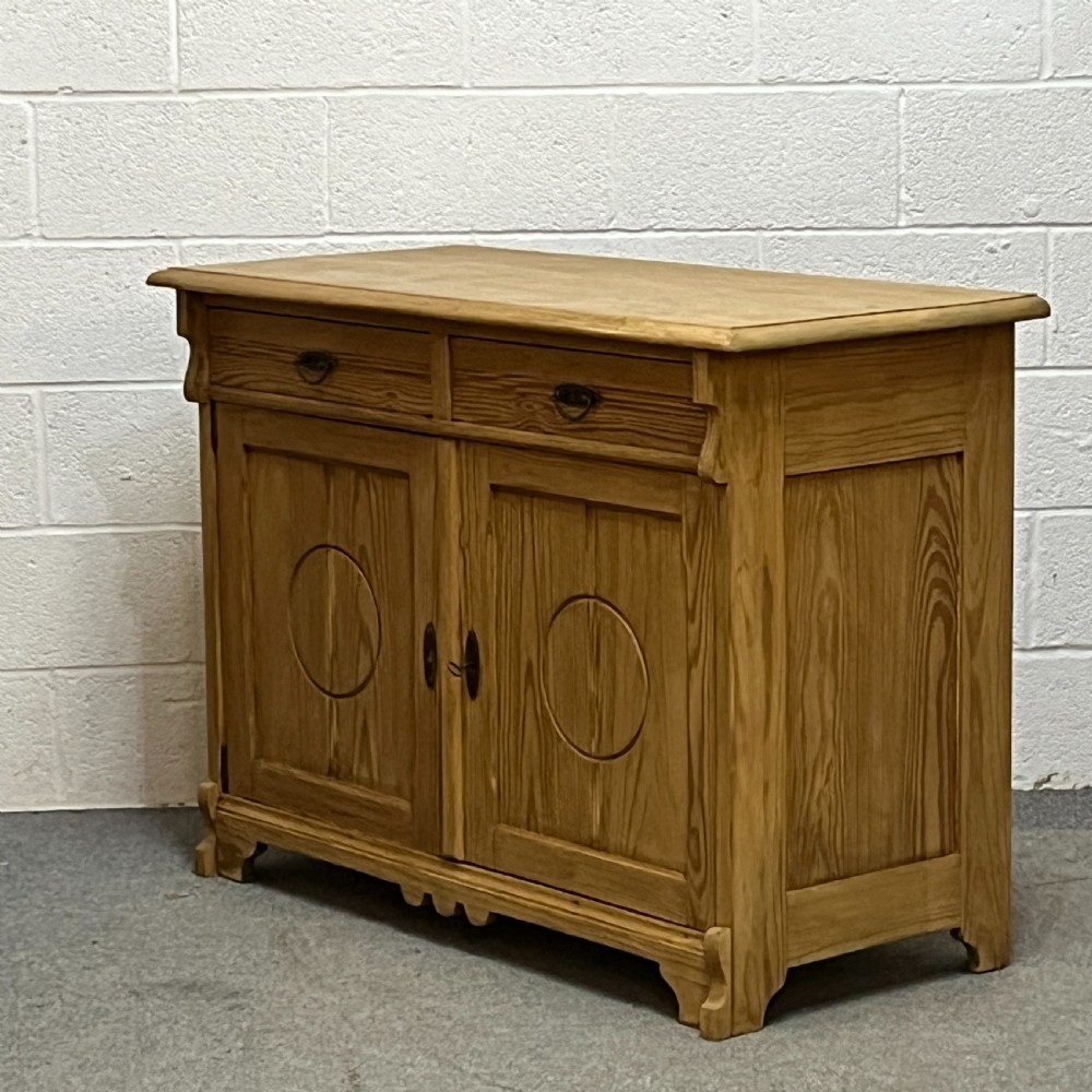 Large East German 1920's Pine Dresser Base Cupboard View II