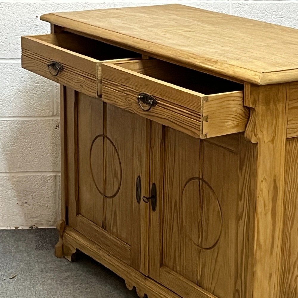 Large East German 1920's Pine Dresser Base Cupboard View VII