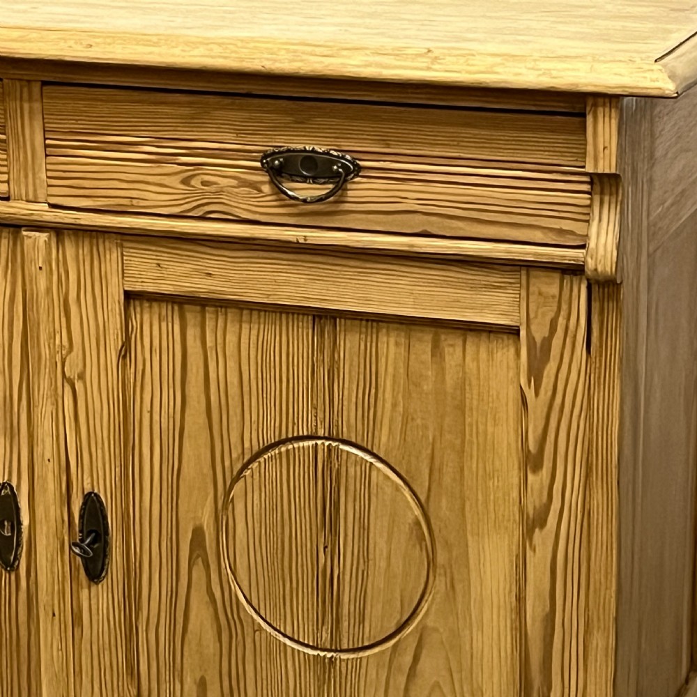 Large East German 1920's Pine Dresser Base Cupboard View VIII