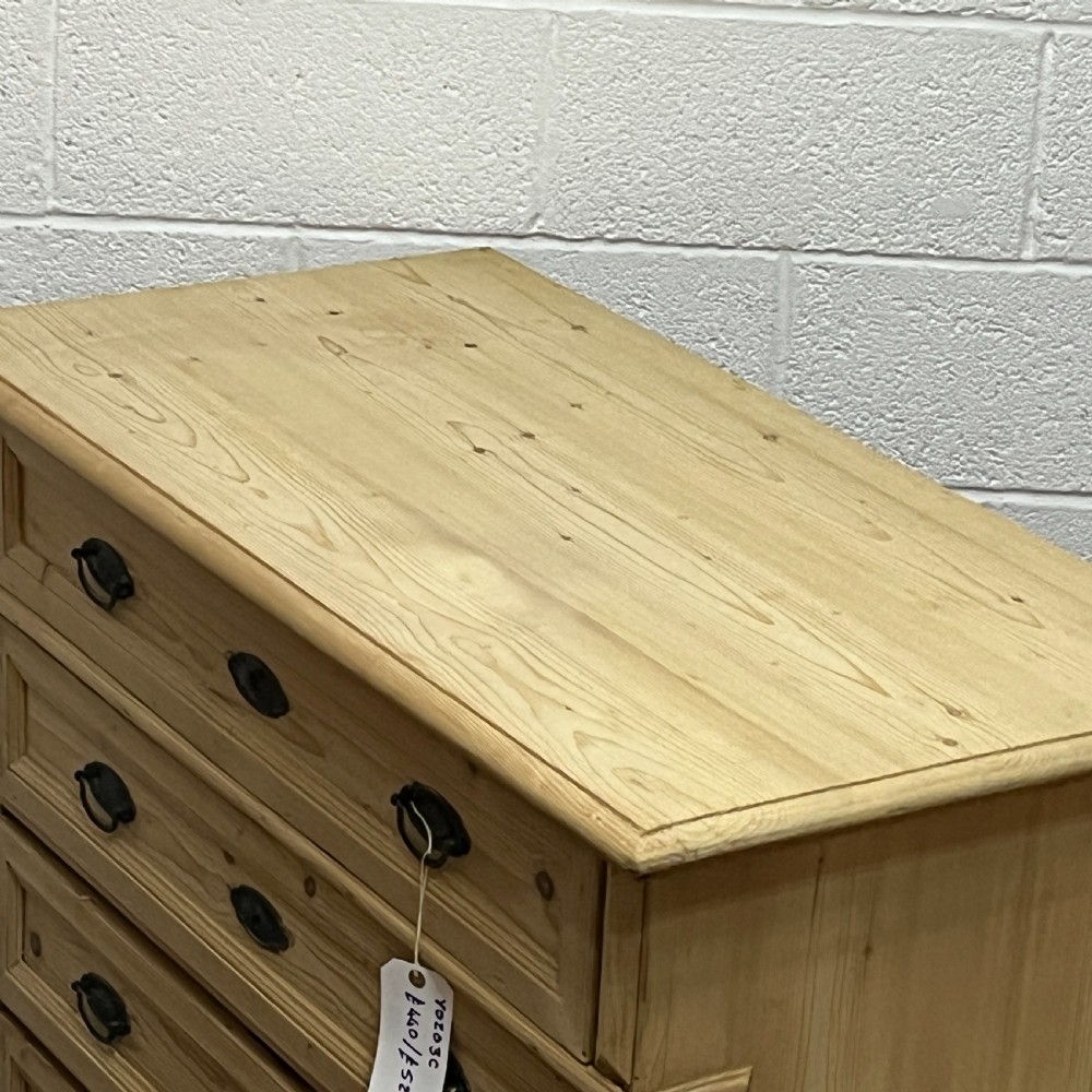 Czech 4 Drawer Antique Pine Chest Of Drawers View VII