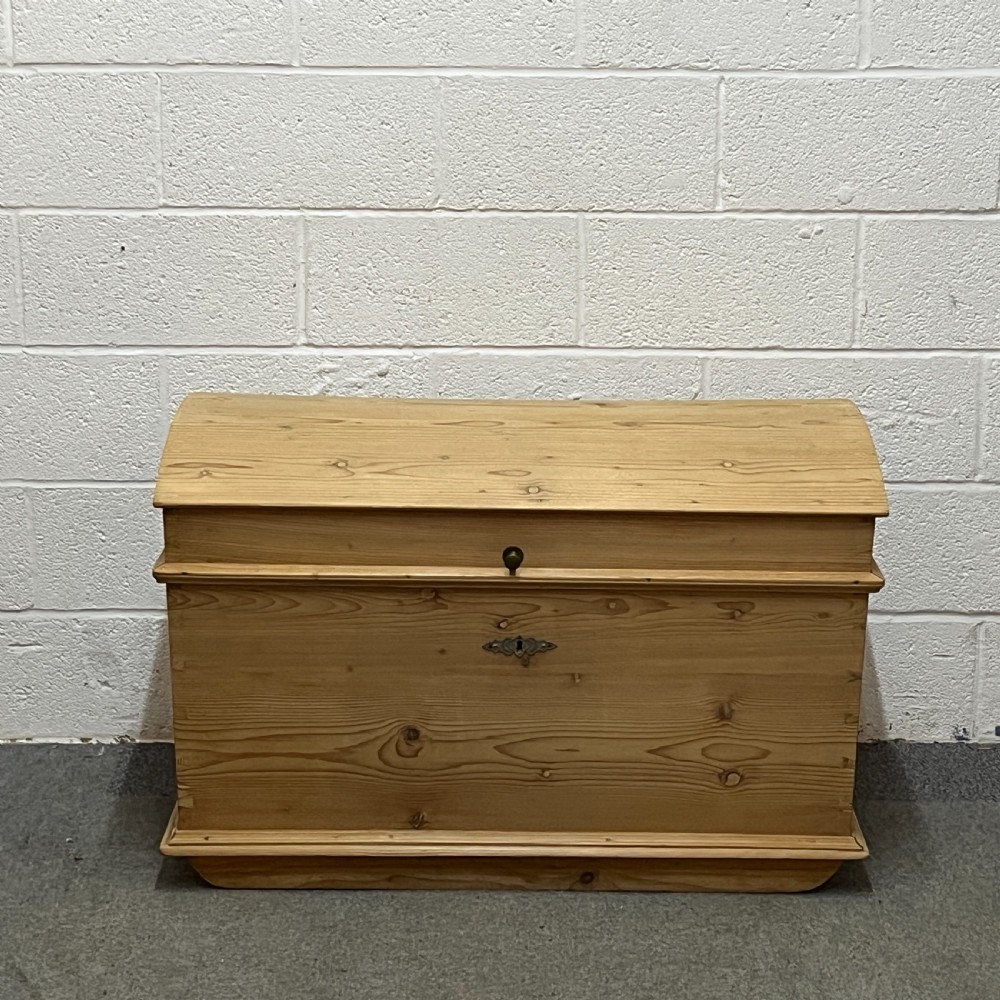 Antique Pine Dome Top Blanket Chest View II