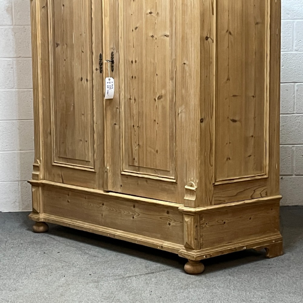 Large Arched Top Antique Pine Wardrobe (Dismantles) View VI
