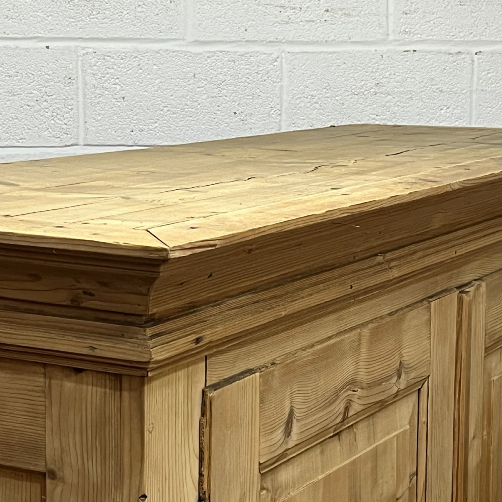 Large Antique Pine Double Wardrobe (Dismantles) View VIII