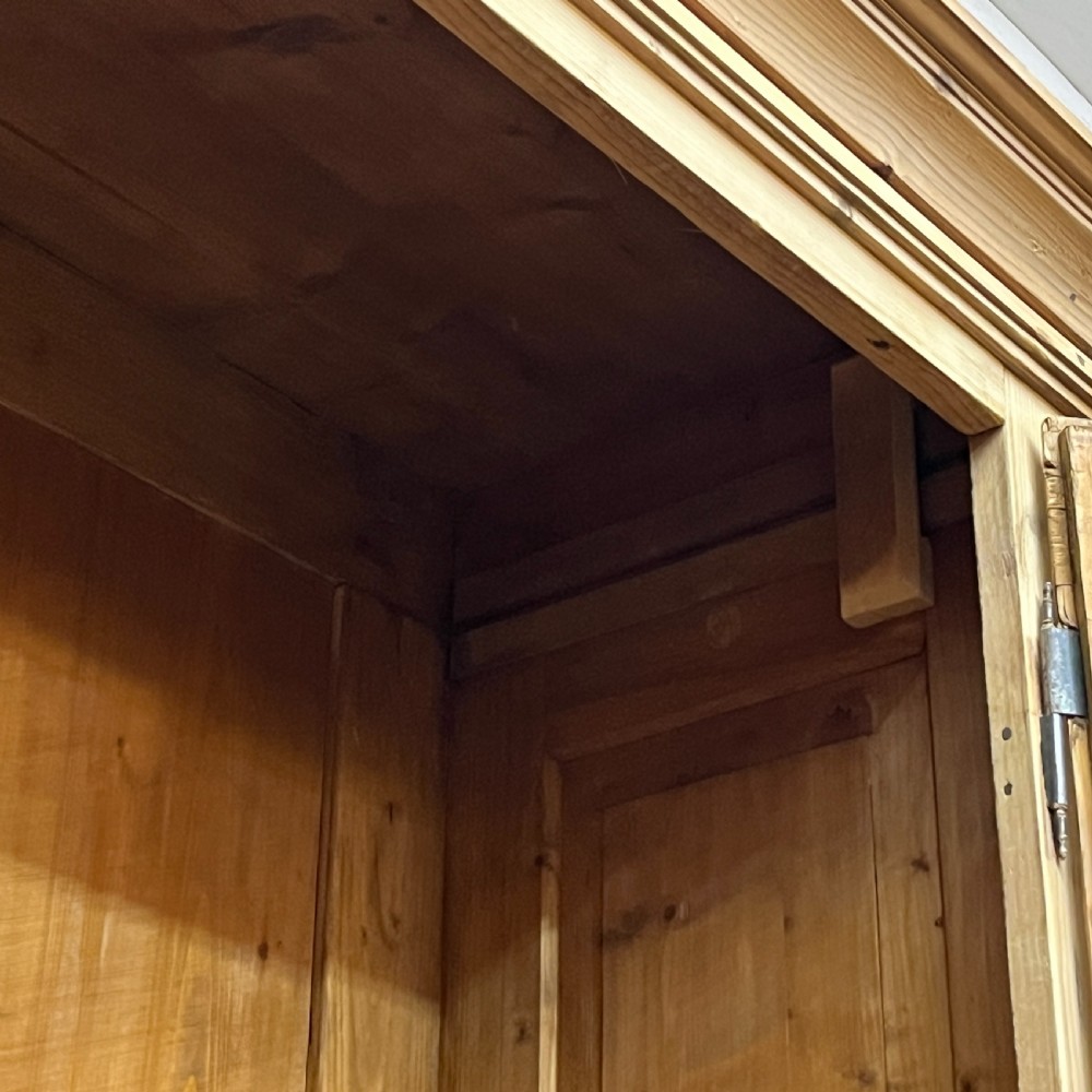 Large Antique Pine Double Wardrobe (Dismantles) View X