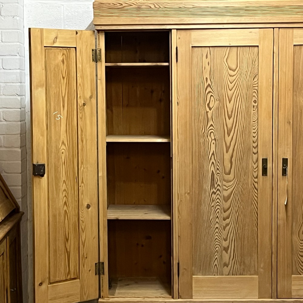 1930 German Pine Triple Wardrobe (Dismantles) View VI