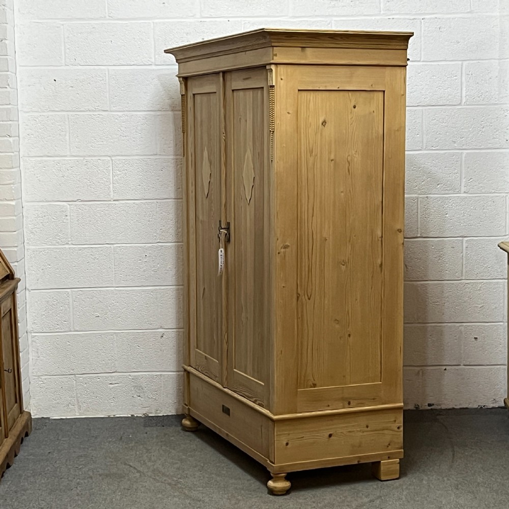 Small Double Antique Pine Wardrobe (Dismantles) View IV