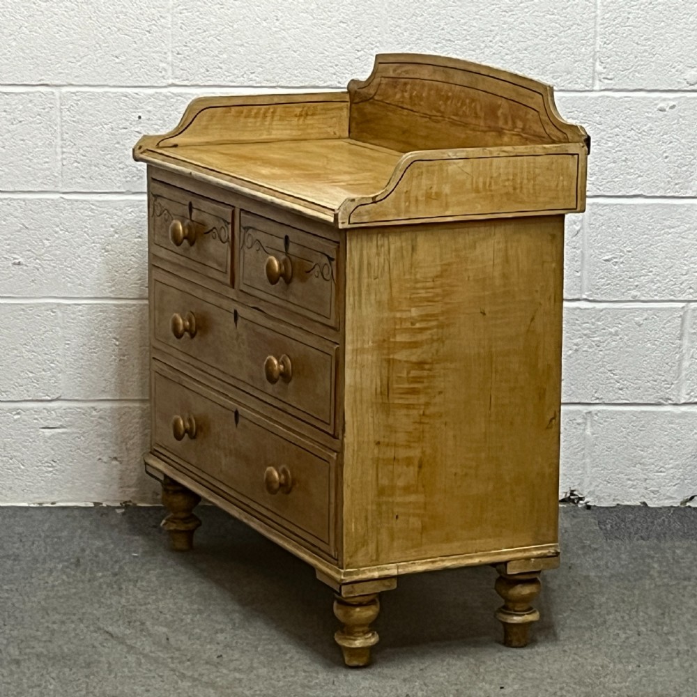 Beautiful Victorian Pine Chest Of Drawers In Original Paint finish View III