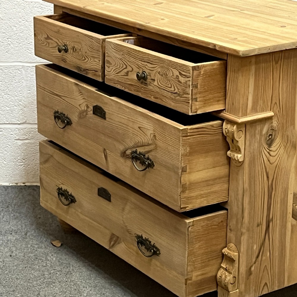 Small Continental 1920’s Pine Chest Of Drawers View VI